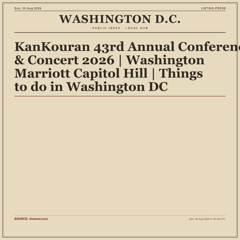 KanKouran 43rd Annual Conference & Concert 2026 | Washington Marriott Capitol Hill | Things to do in Washington DC