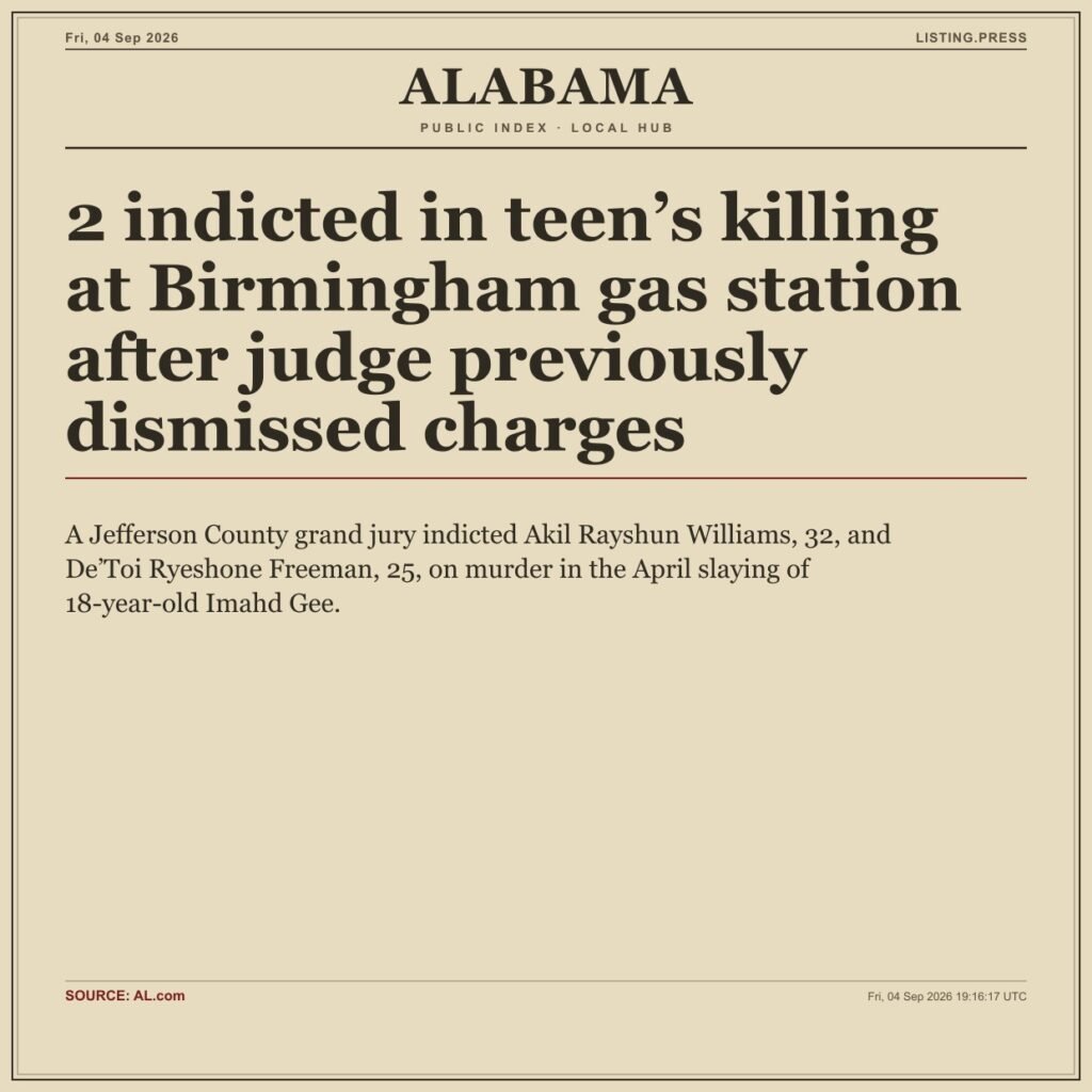 2 indicted in teen’s killing at Birmingham gas station after judge previously dismissed charges