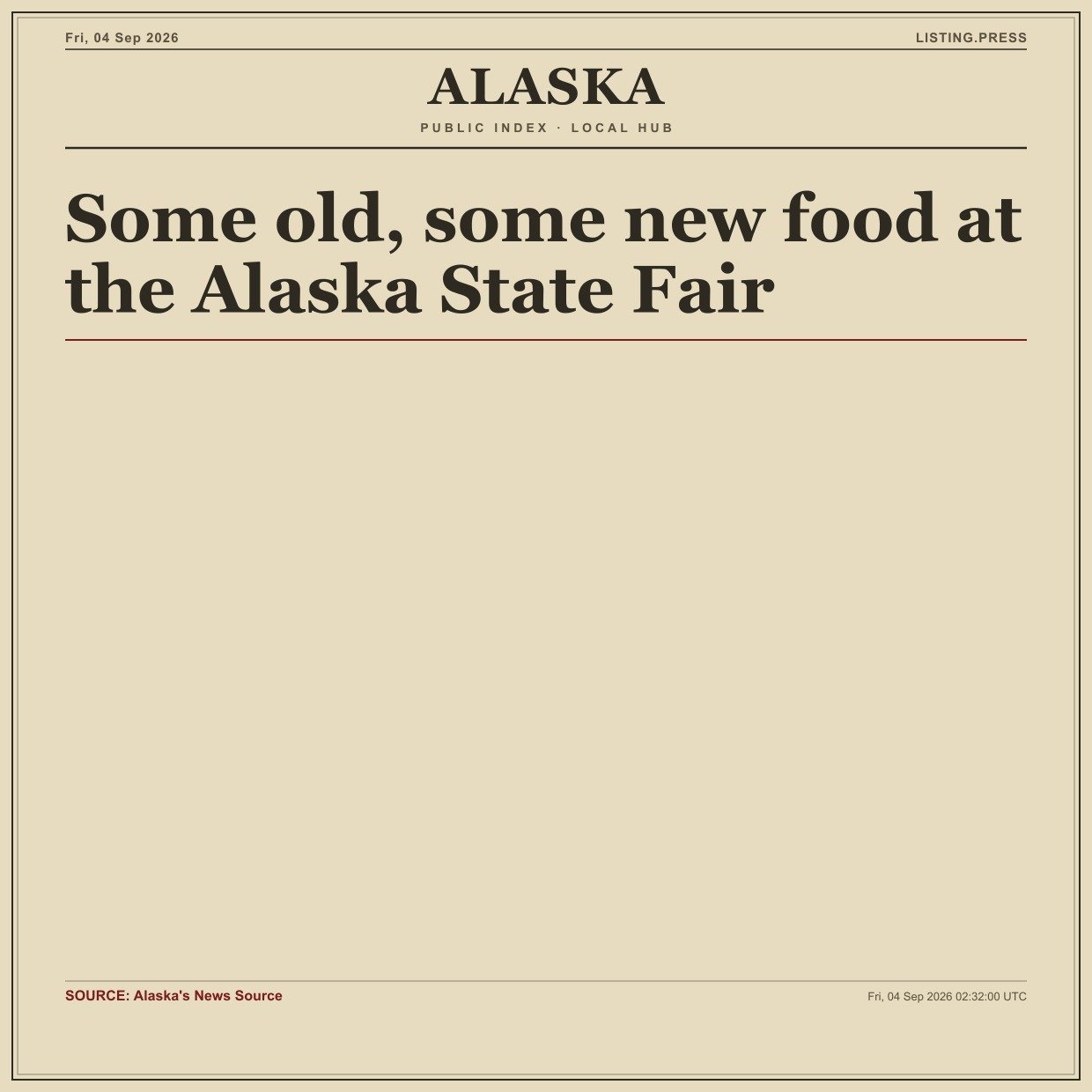 Some old, some new food at the Alaska State Fair
