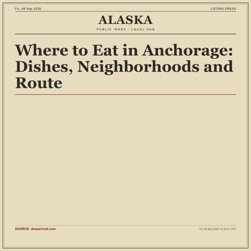 Where to Eat in Anchorage: Dishes, Neighborhoods and Route