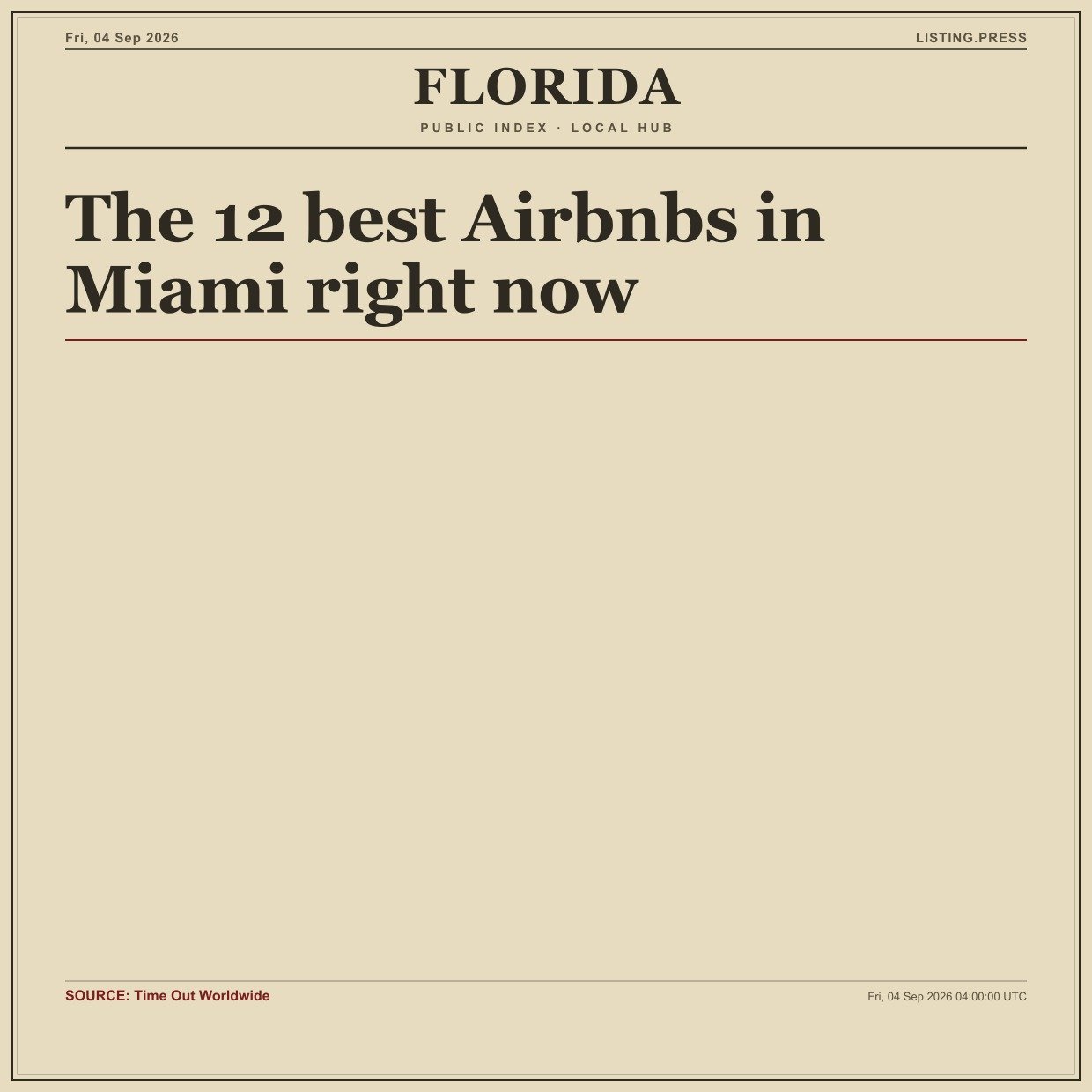The 12 best Airbnbs in Miami right now