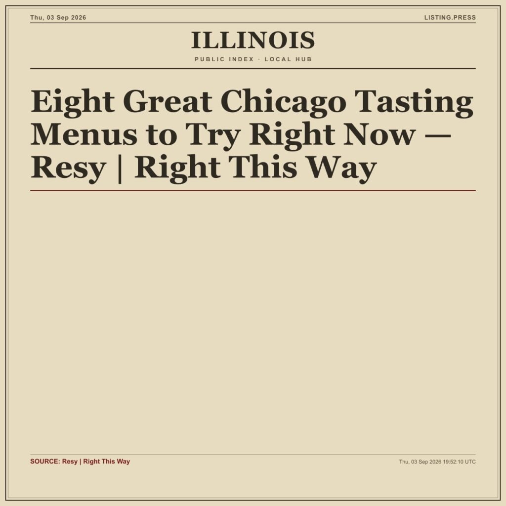 Eight Great Chicago Tasting Menus to Try Right Now — Resy | Right This Way