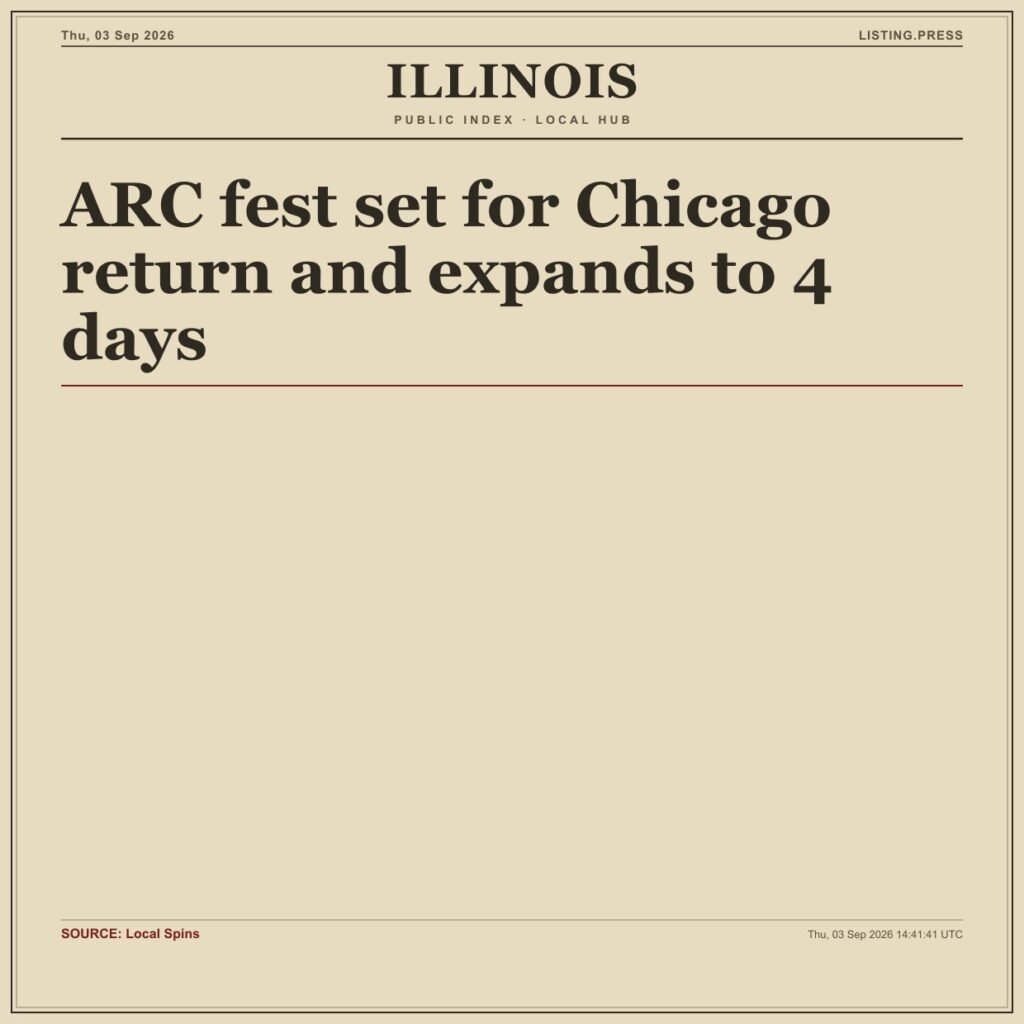 ARC fest set for Chicago return and expands to 4 days