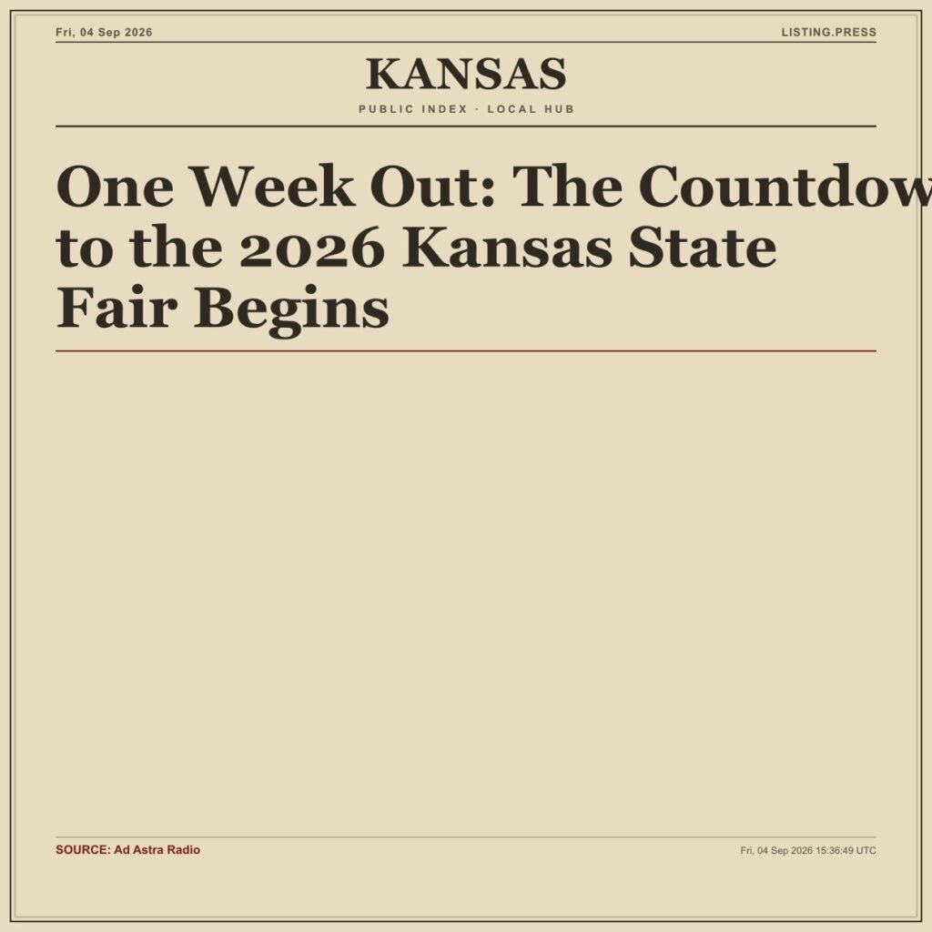 One Week Out: The Countdown to the 2026 Kansas State Fair Begins