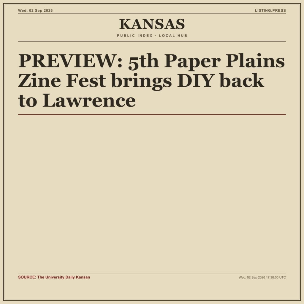 PREVIEW: 5th Paper Plains Zine Fest brings DIY back to Lawrence