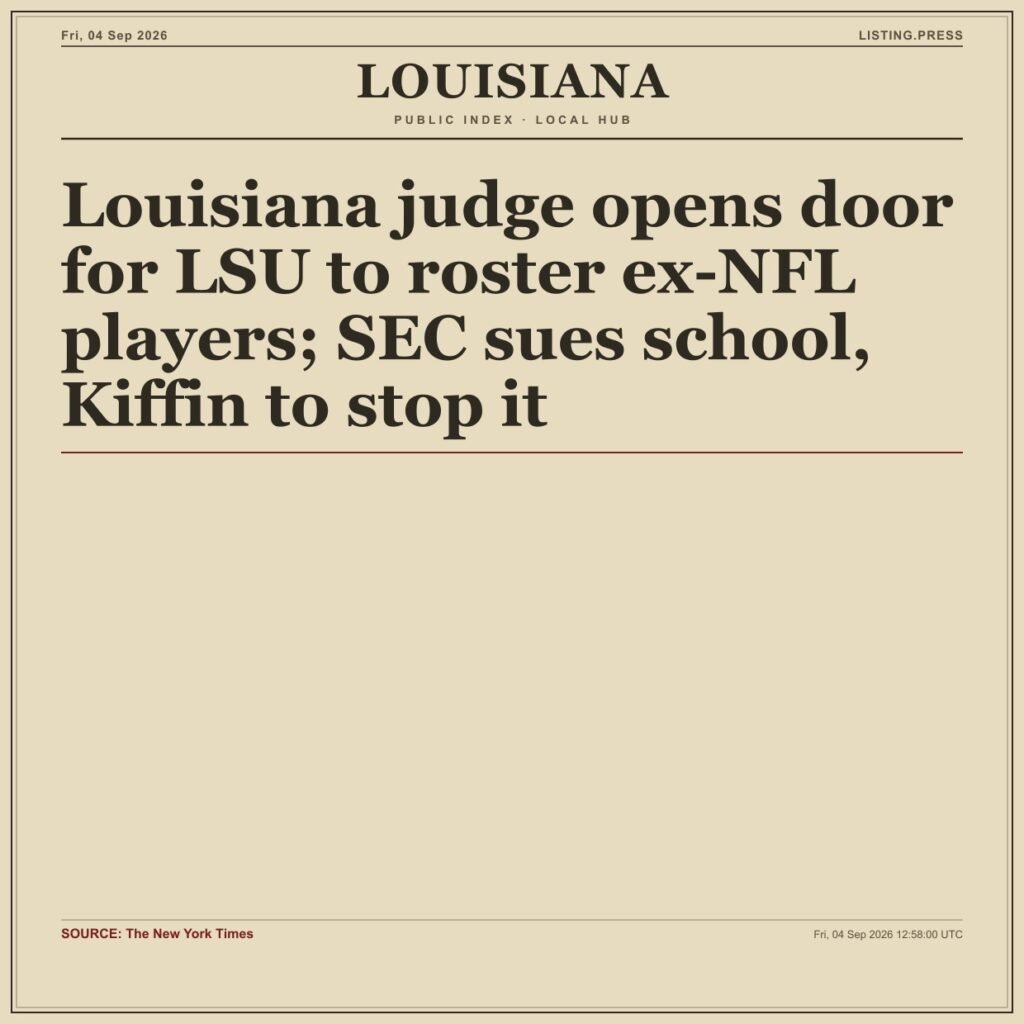 Louisiana judge opens door for LSU to roster ex-NFL players; SEC sues school, Kiffin to stop it