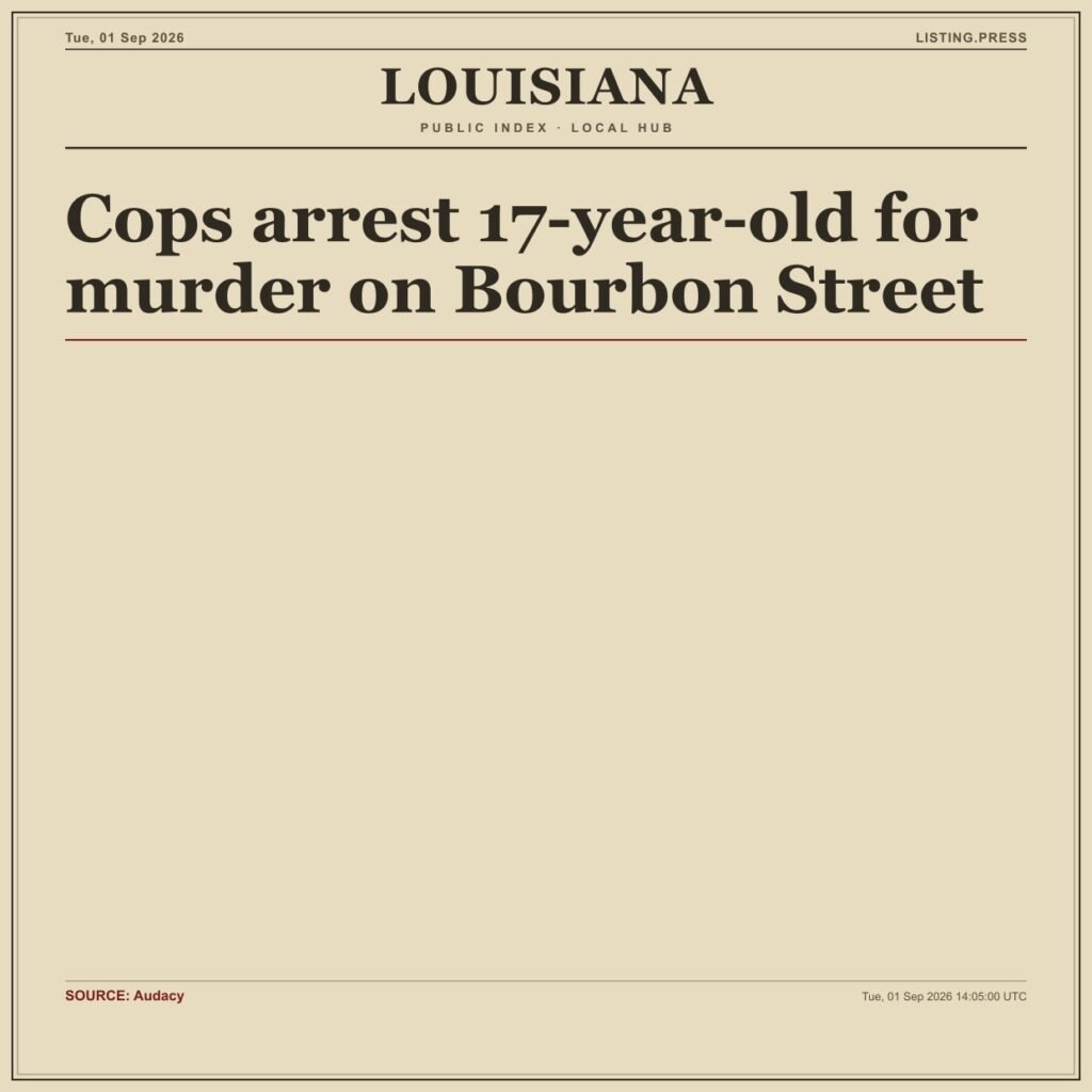 Cops arrest 17-year-old for murder on Bourbon Street