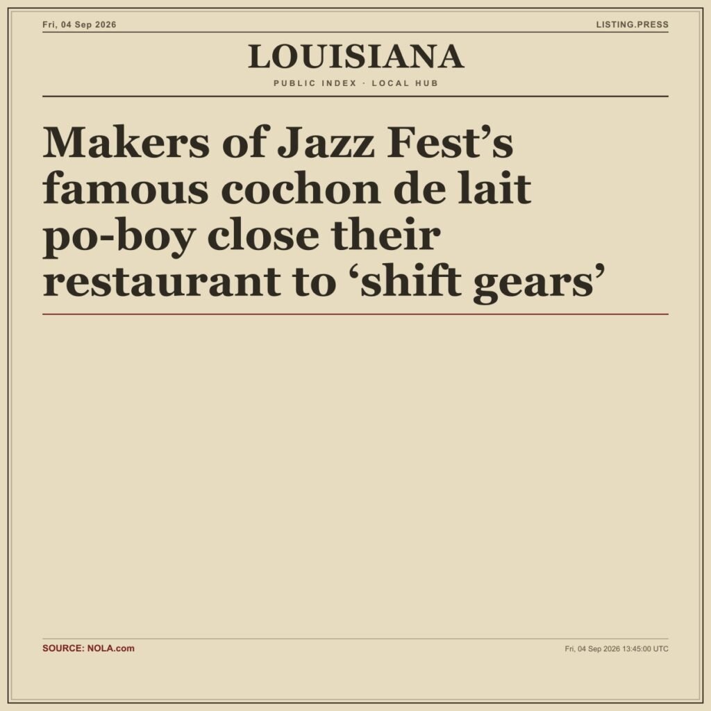 Makers of Jazz Fest’s famous cochon de lait po-boy close their restaurant to ‘shift gears’