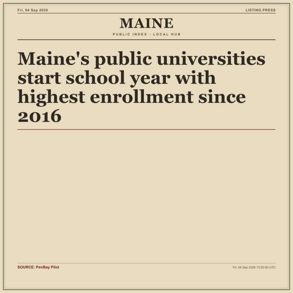 Maine’s public universities start school year with highest enrollment since 2016