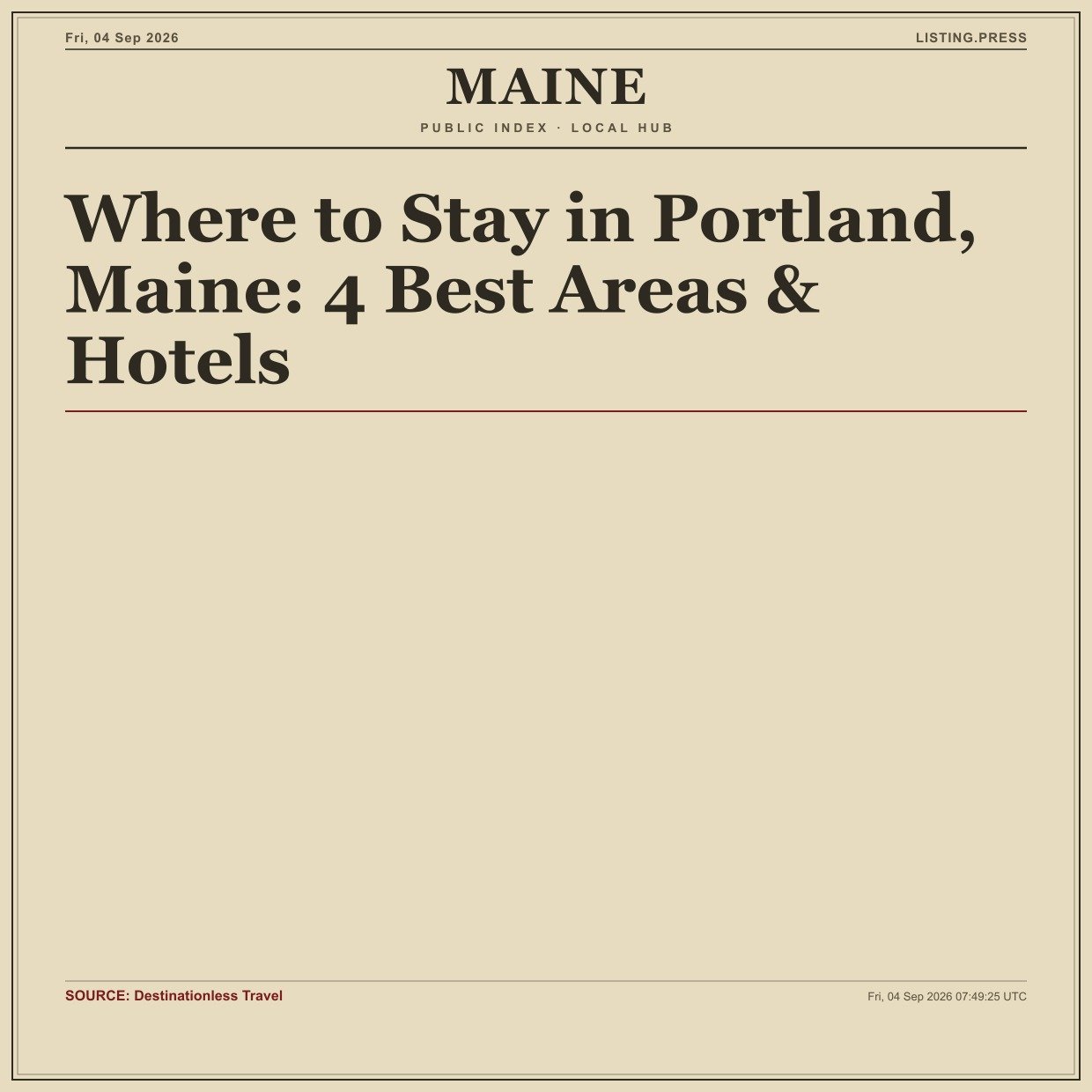 Where to Stay in Portland, Maine: 4 Best Areas & Hotels