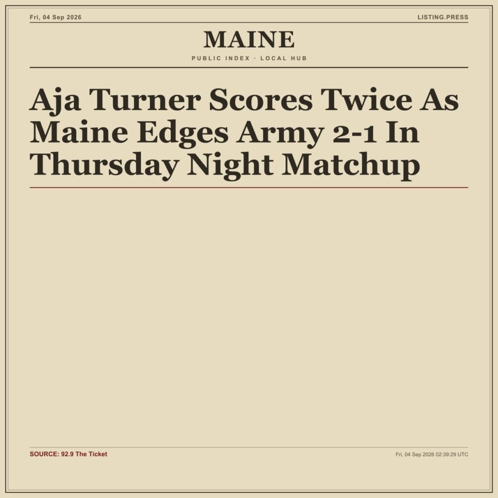 Aja Turner Scores Twice As Maine Edges Army 2-1 In Thursday Night Matchup