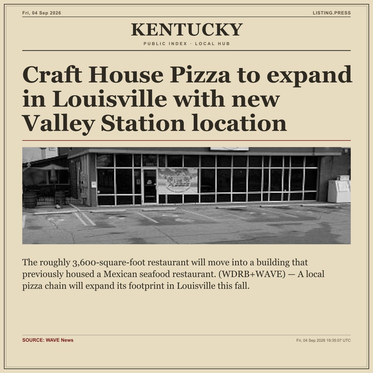 Craft House Pizza to expand in Louisville with new Valley Station location