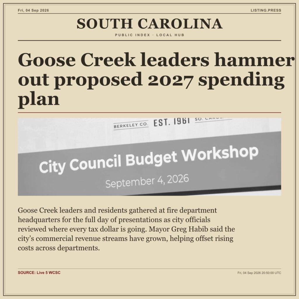 Goose Creek leaders hammer out proposed 2027 spending plan