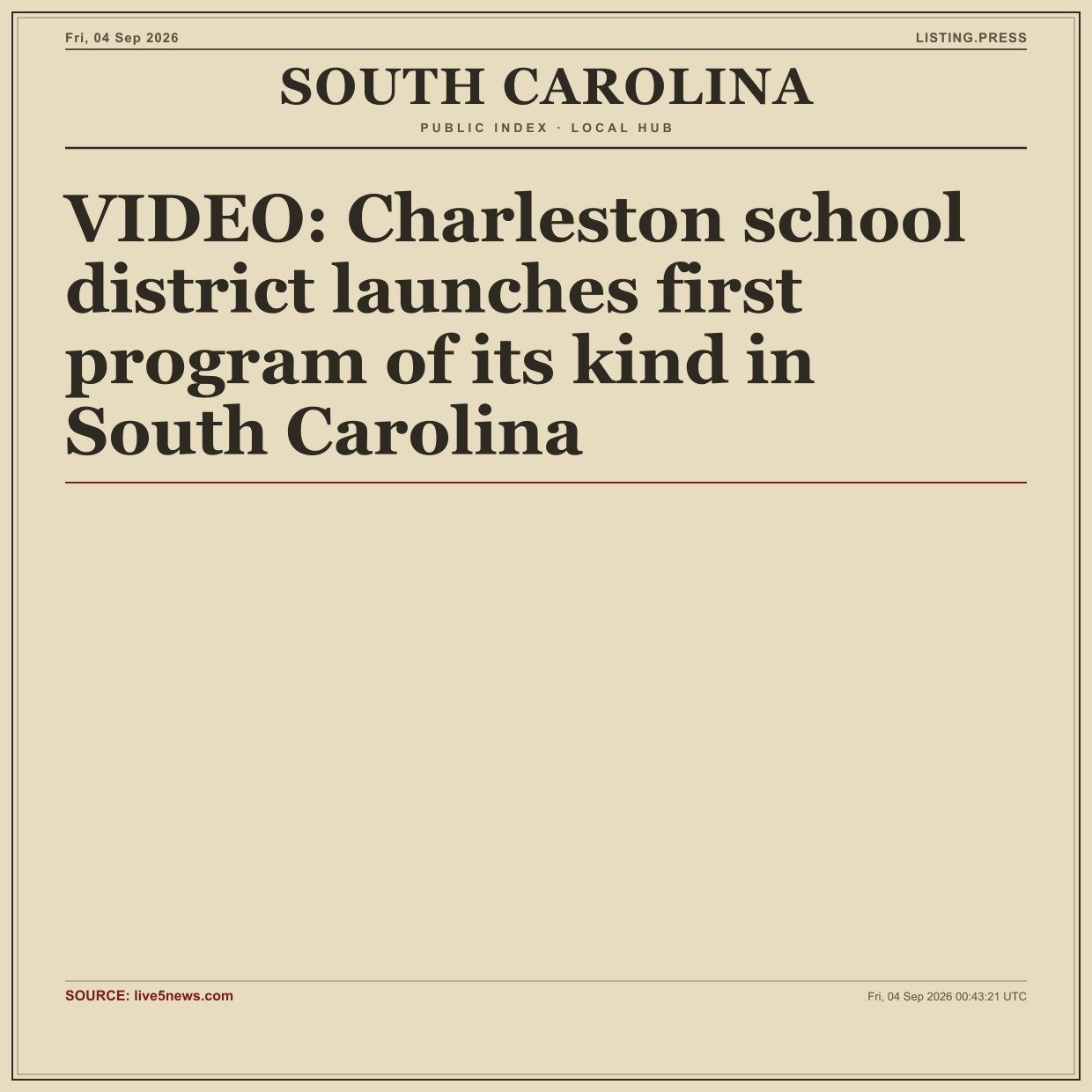 VIDEO: Charleston school district launches first program of its kind in South Carolina