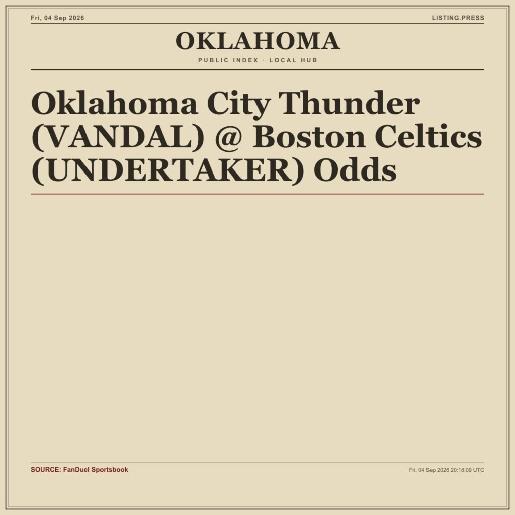 Oklahoma City Thunder (VANDAL) @ Boston Celtics (UNDERTAKER) Odds