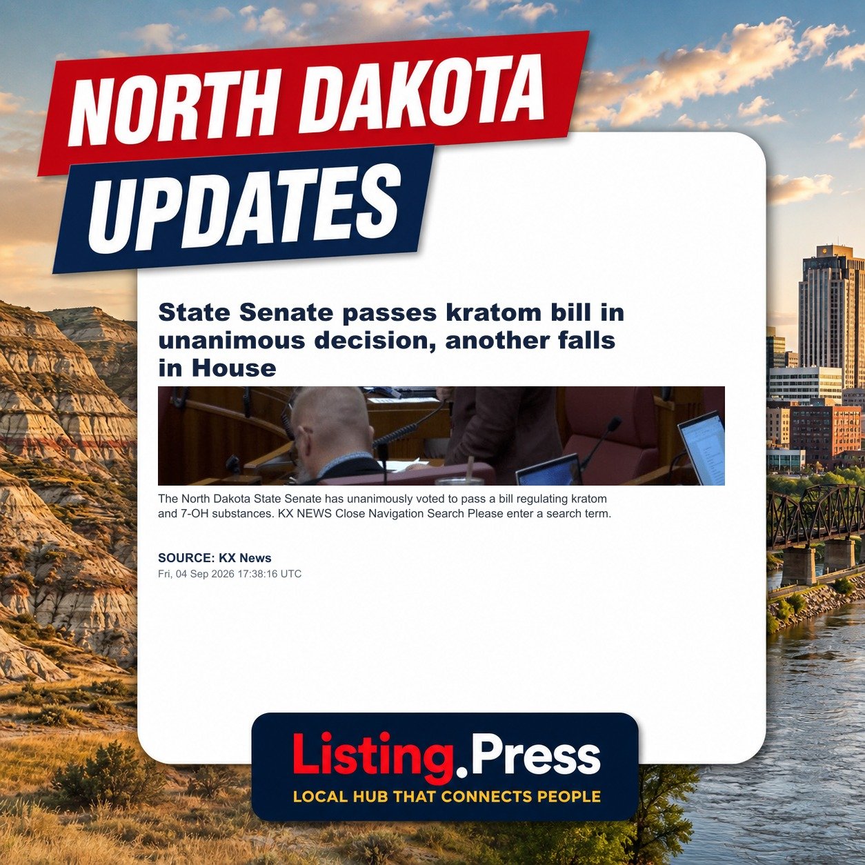 State Senate passes kratom bill in unanimous decision, another falls in House