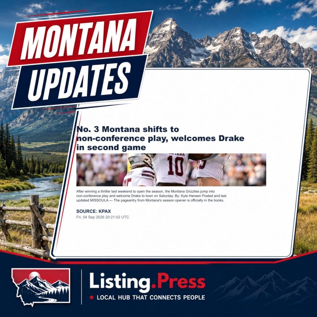 No. 3 Montana shifts to non-conference play, welcomes Drake in second game