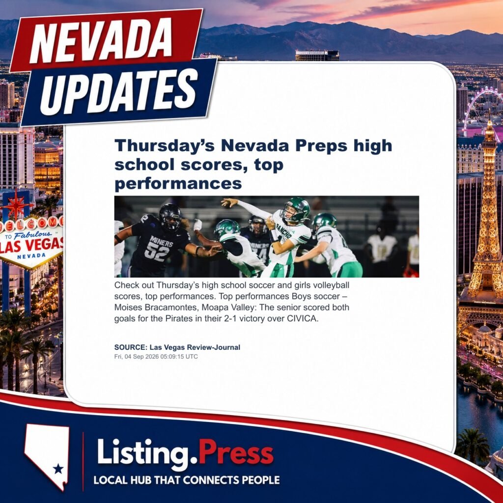 Thursday’s Nevada Preps high school scores, top performances