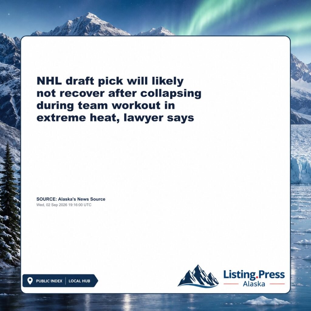NHL draft pick will likely not recover after collapsing during team workout in extreme heat, lawyer says