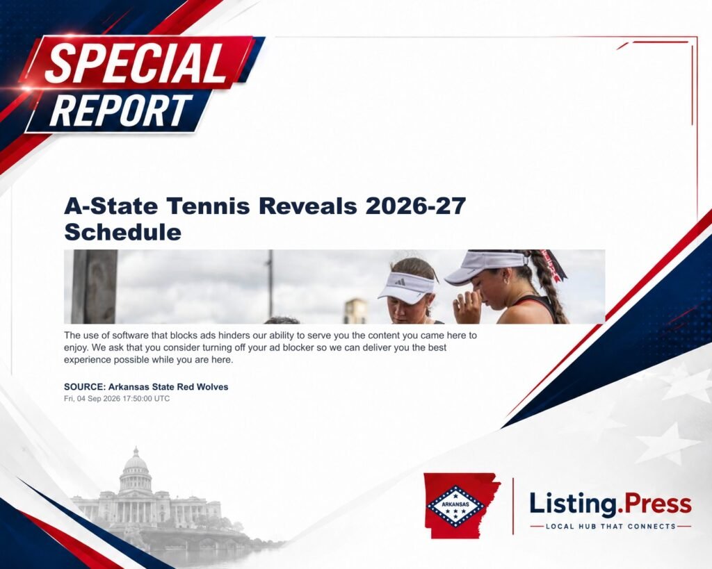 A-State Tennis Reveals 2026-27 Schedule