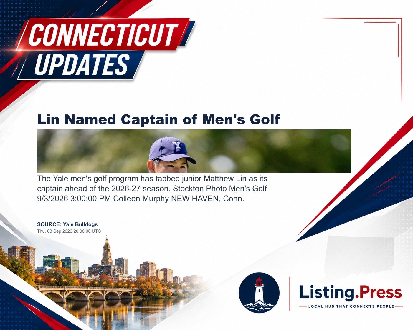 Lin Named Captain of Men's Golf