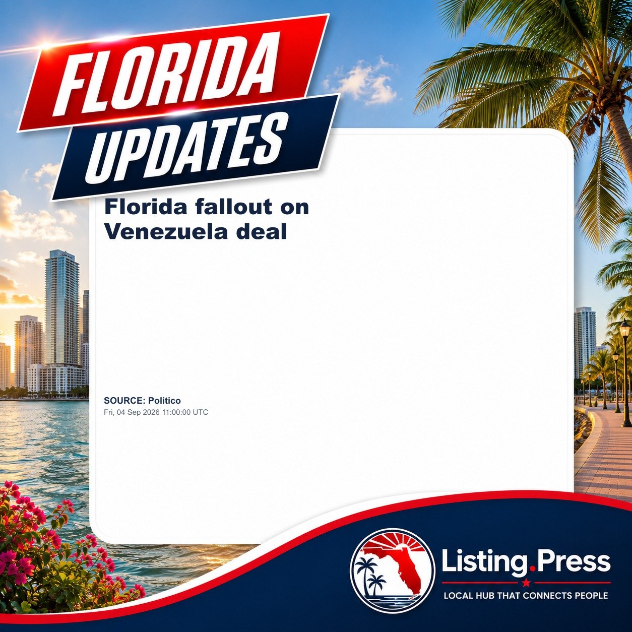 Florida fallout on Venezuela deal