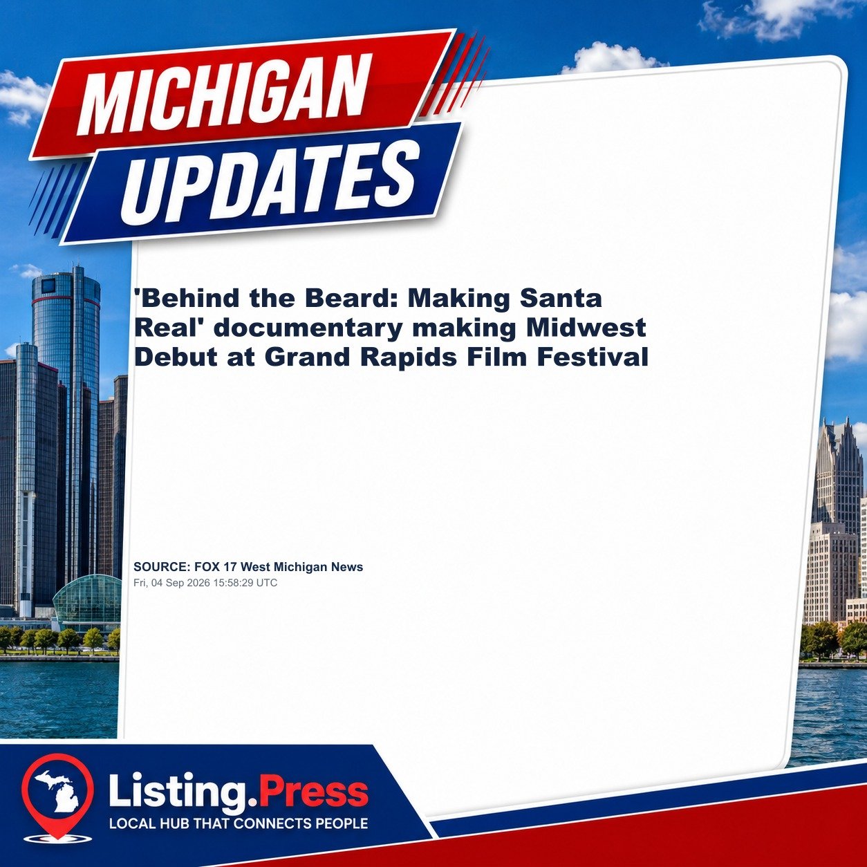 'Behind the Beard: Making Santa Real' documentary making Midwest Debut at Grand Rapids Film Festival