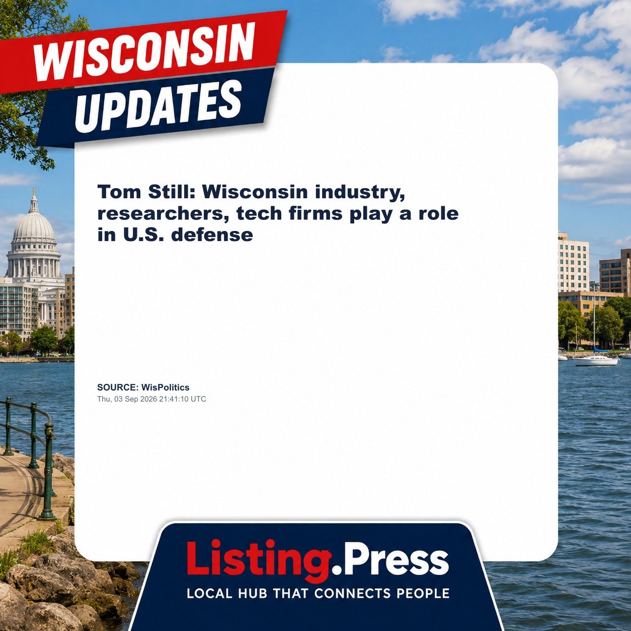 Tom Still: Wisconsin industry, researchers, tech firms play a role in U.S. defense