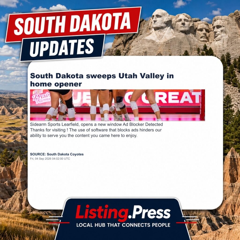 South Dakota sweeps Utah Valley in home opener