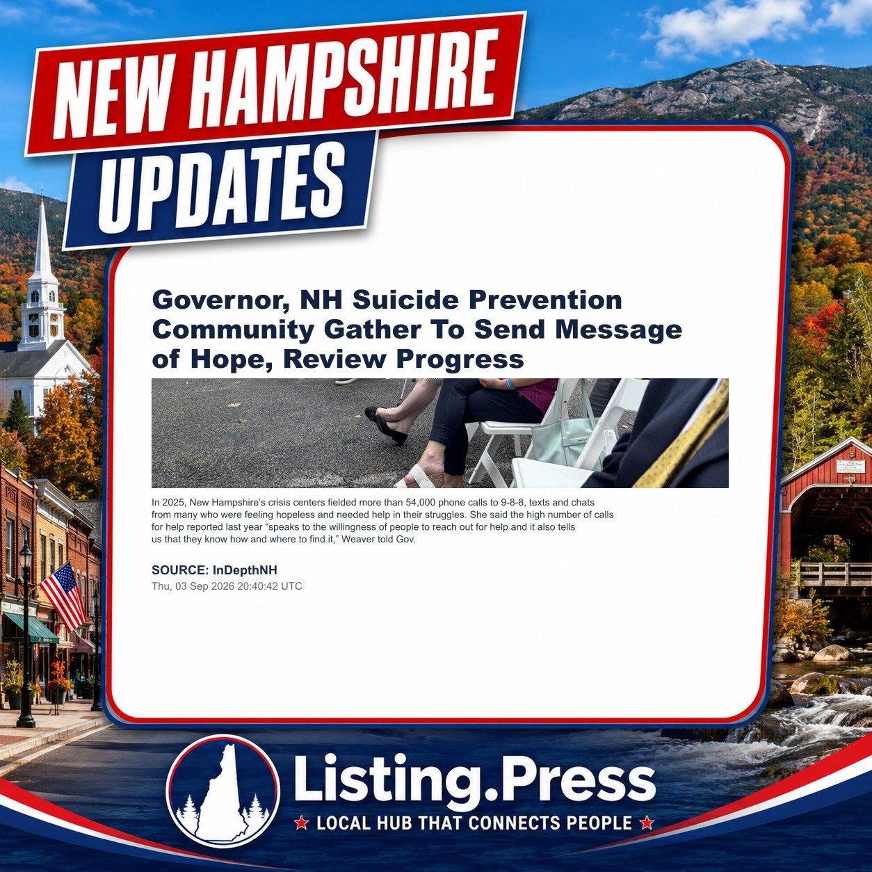 Governor, NH Suicide Prevention Community Gather To Send Message of Hope, Review Progress