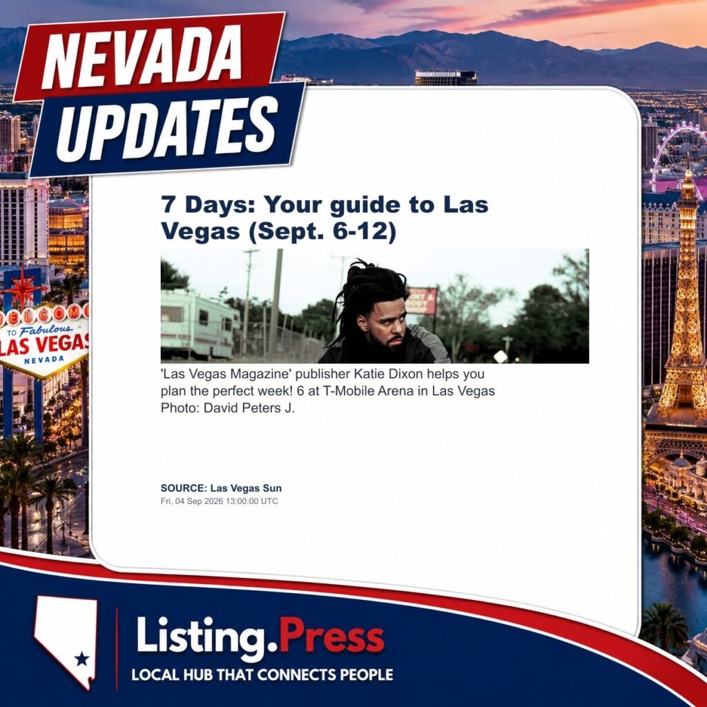 7 Days: Your guide to Las Vegas (Sept. 6-12)