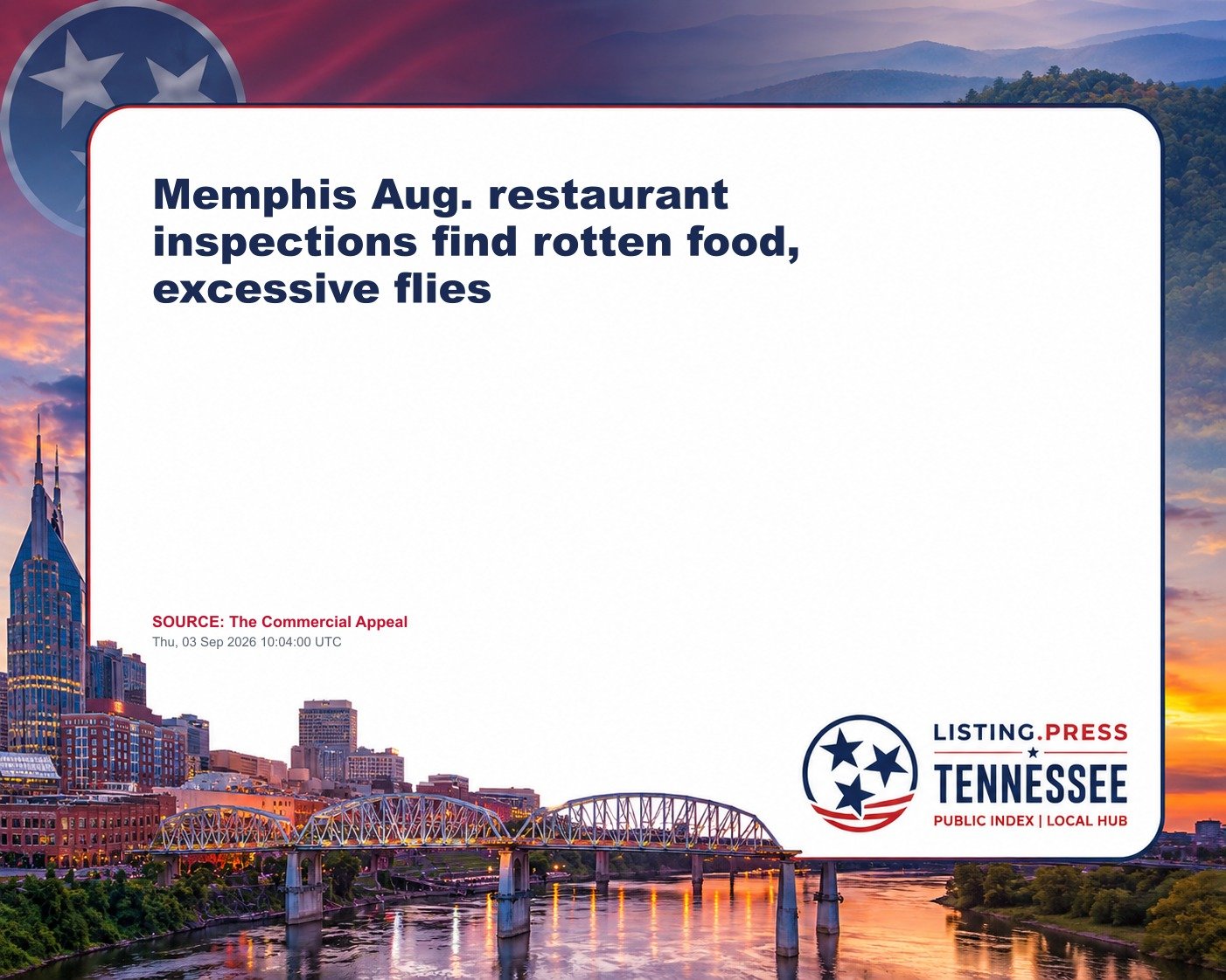 Memphis Aug. restaurant inspections find rotten food, excessive flies