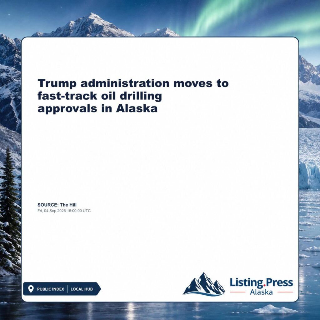 Trump administration moves to fast-track oil drilling approvals in Alaska