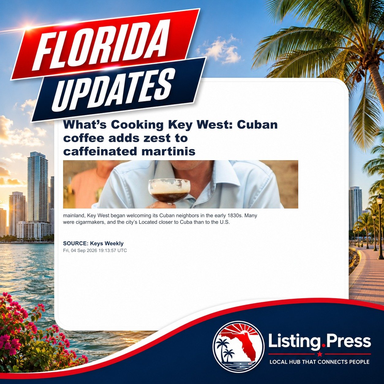 What’s Cooking Key West: Cuban coffee adds zest to caffeinated martinis