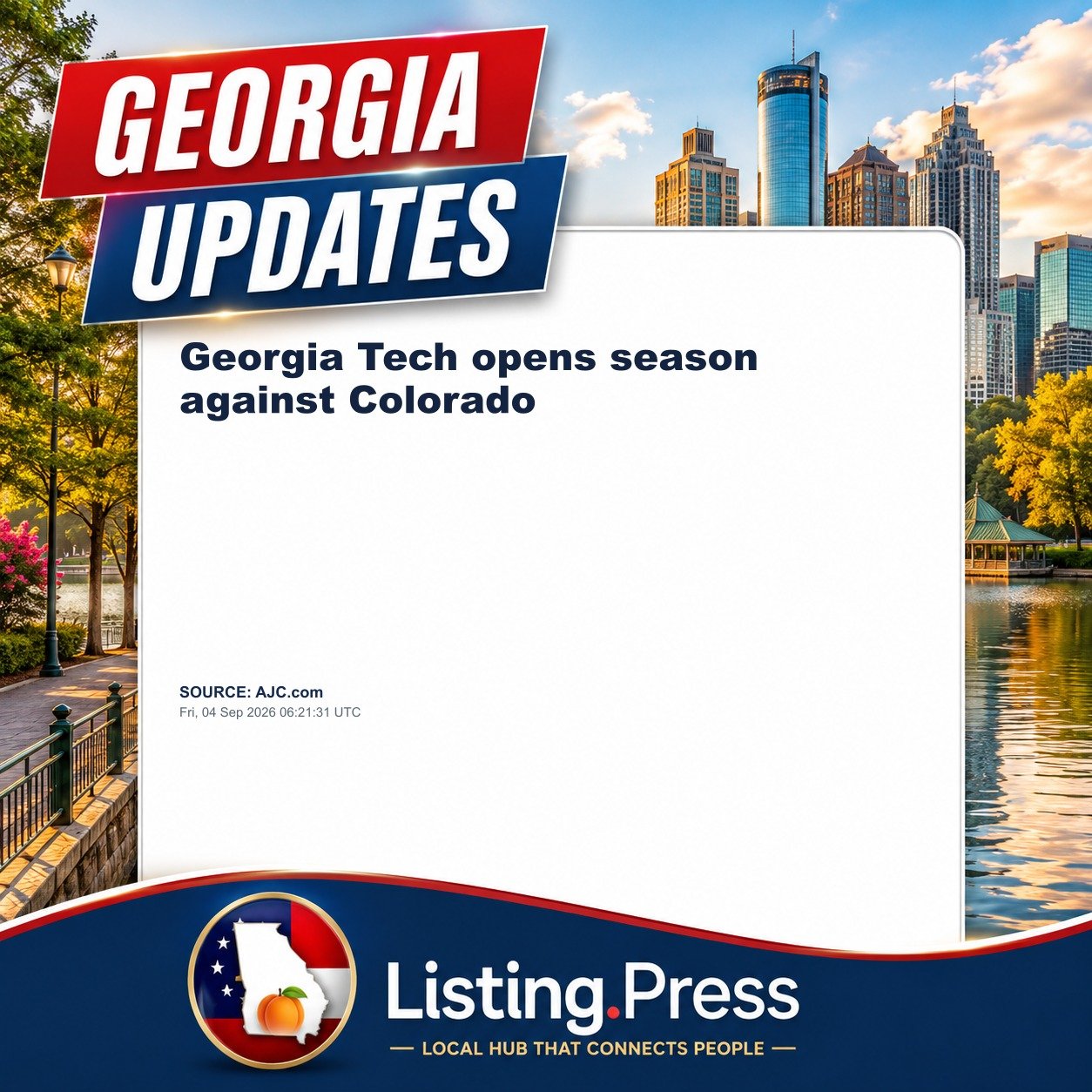 Georgia Tech opens season against Colorado