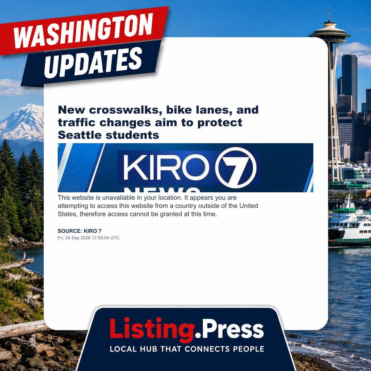 New crosswalks, bike lanes, and traffic changes aim to protect Seattle students
