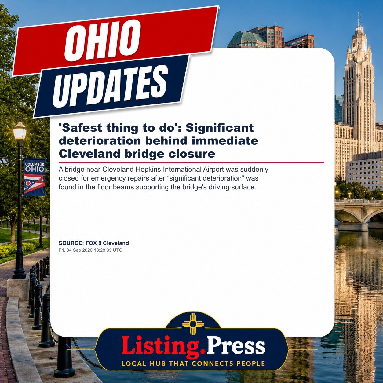 'Safest thing to do': Significant deterioration behind immediate Cleveland bridge closure
