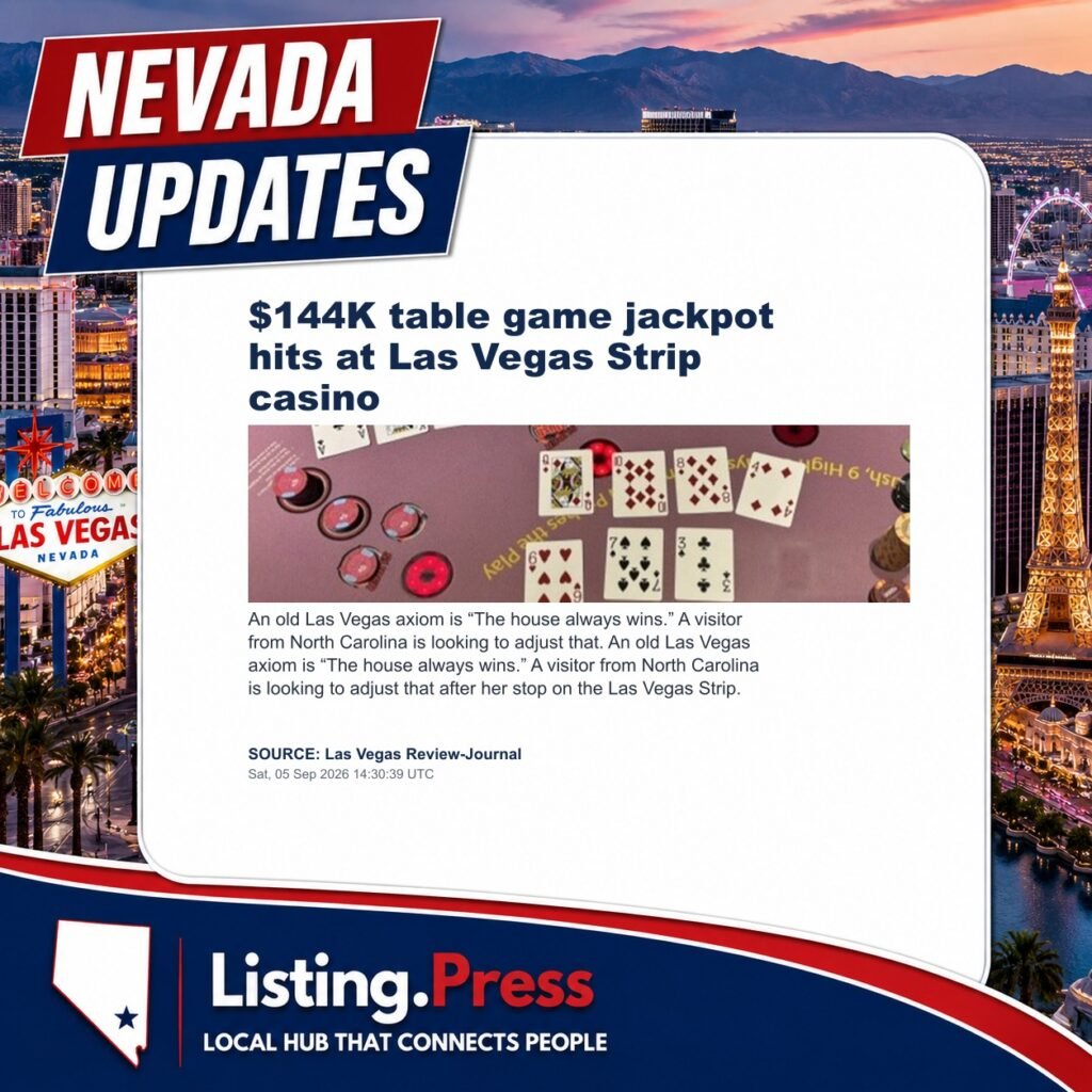 $144K table game jackpot hits at Las Vegas Strip casino