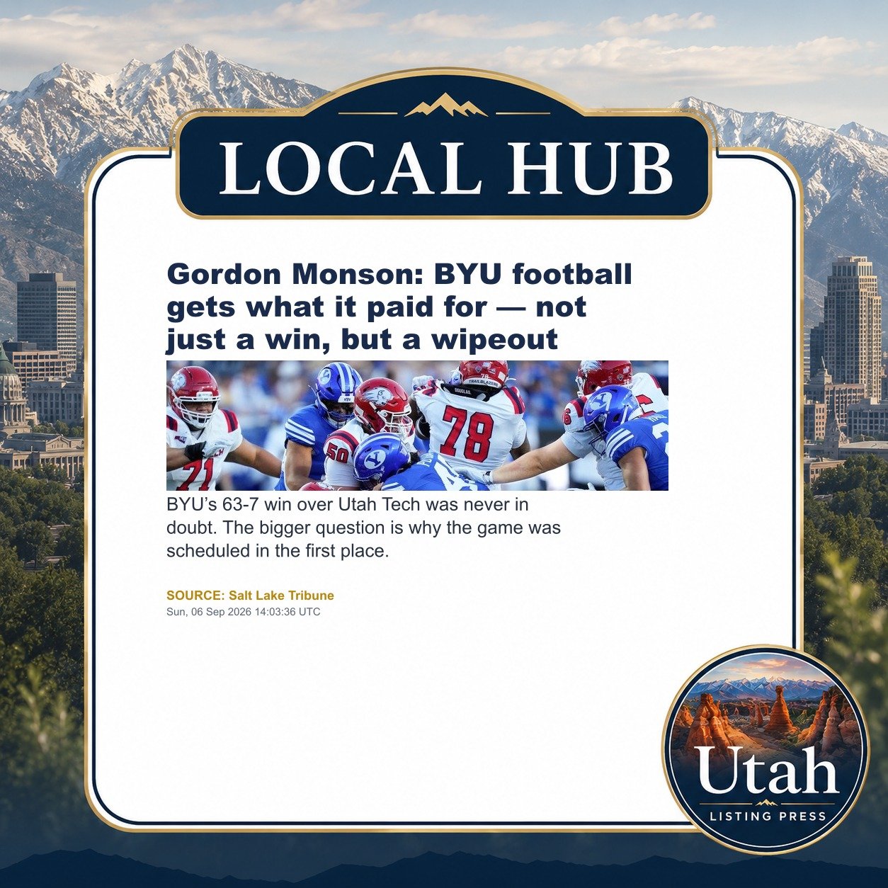 Gordon Monson: BYU football gets what it paid for — not just a win, but a wipeout