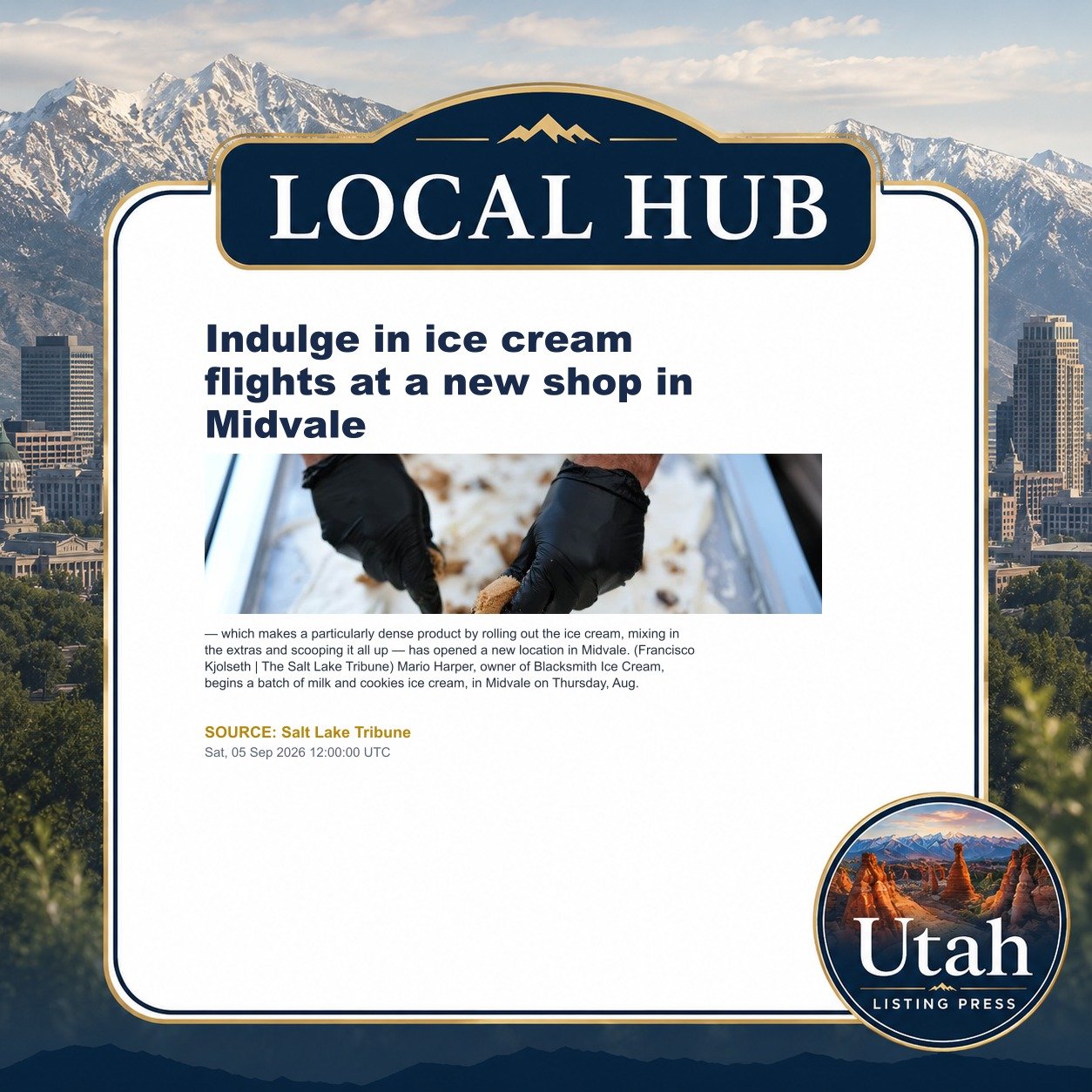 Indulge in ice cream flights at a new shop in Midvale