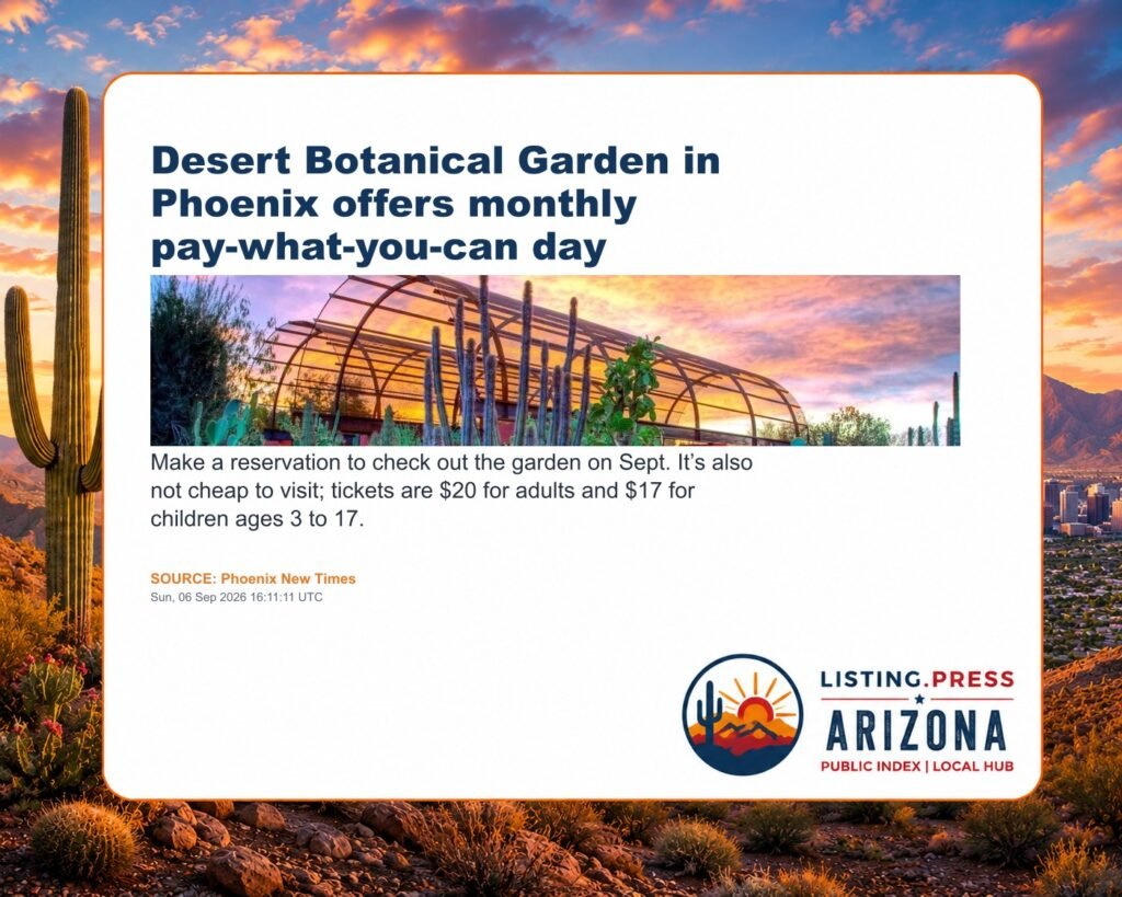 Desert Botanical Garden in Phoenix offers monthly pay-what-you-can day
