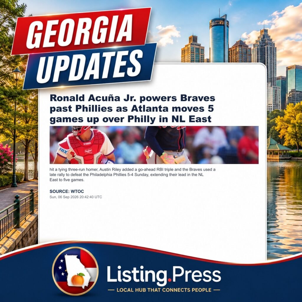 Ronald Acuña Jr. powers Braves past Phillies as Atlanta moves 5 games up over Philly in NL East