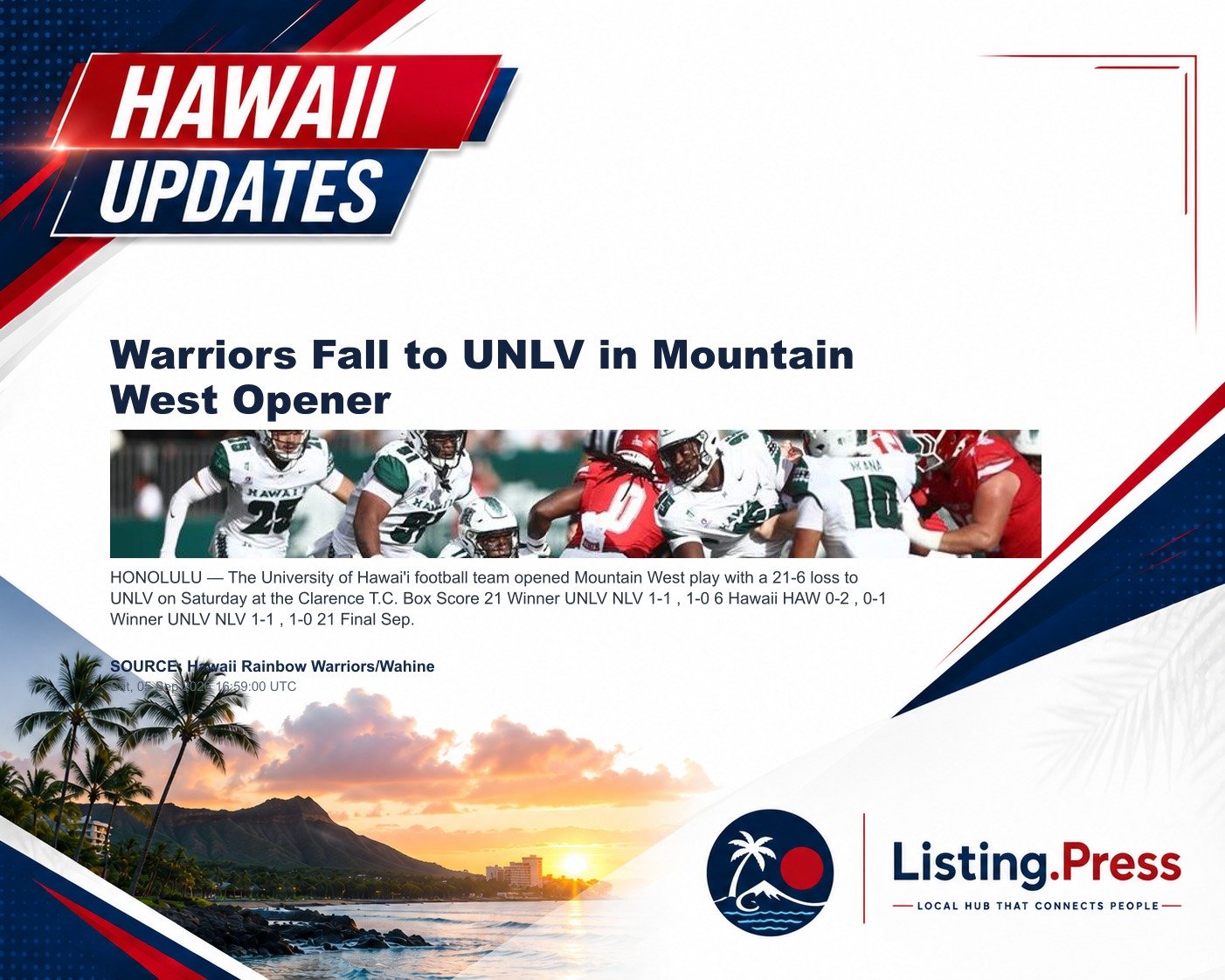 Warriors Fall to UNLV in Mountain West Opener