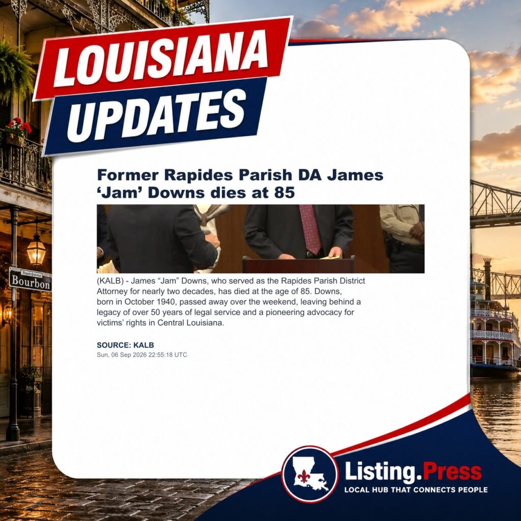 Former Rapides Parish DA James ‘Jam’ Downs dies at 85