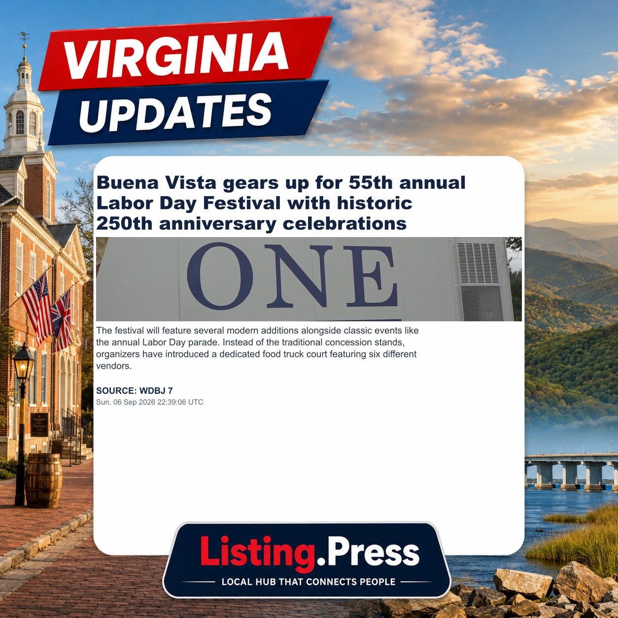 Buena Vista gears up for 55th annual Labor Day Festival with historic 250th anniversary celebrations