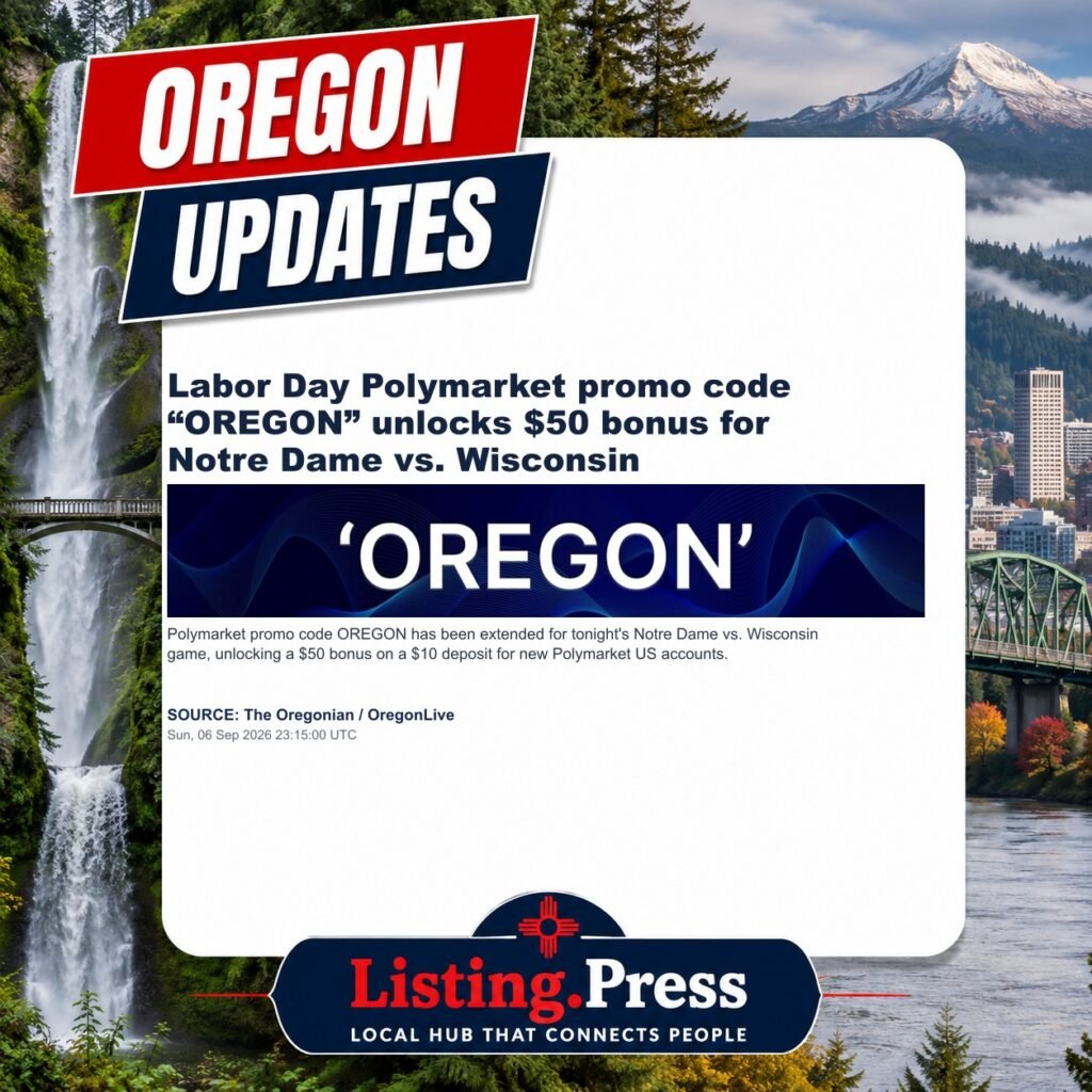 Labor Day Polymarket promo code “OREGON” unlocks $50 bonus for Notre Dame vs. Wisconsin