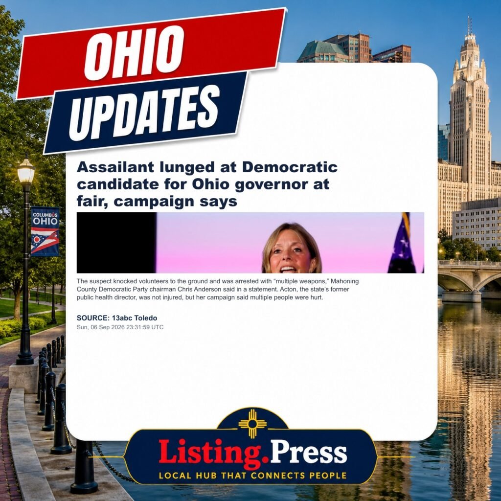 Assailant lunged at Democratic candidate for Ohio governor at fair, campaign says