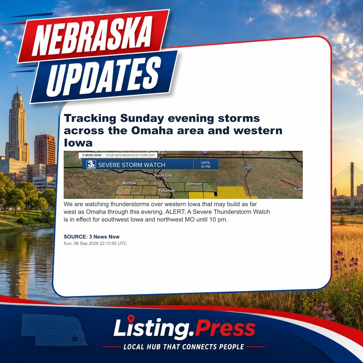 Tracking Sunday evening storms across the Omaha area and western Iowa