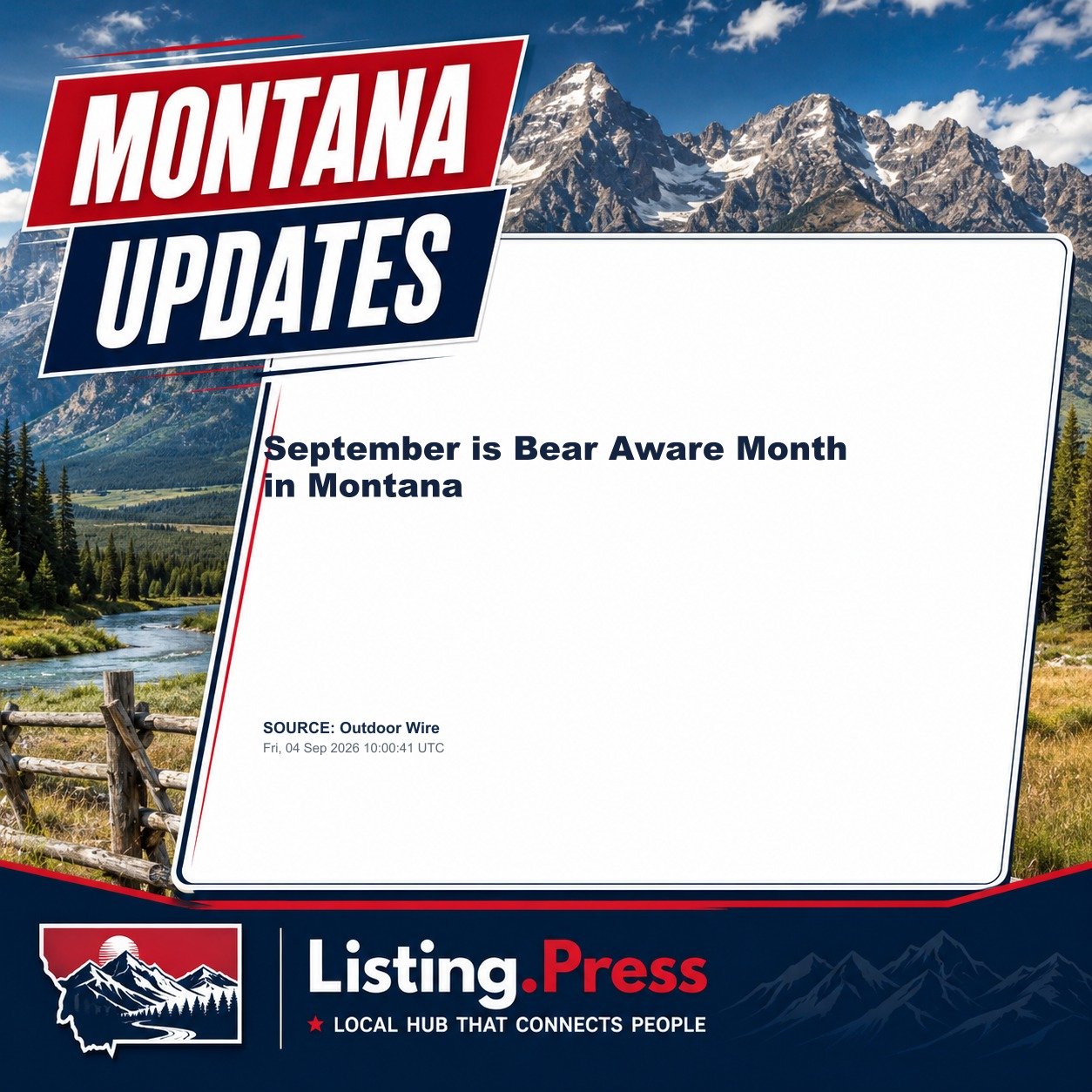 September is Bear Aware Month in Montana