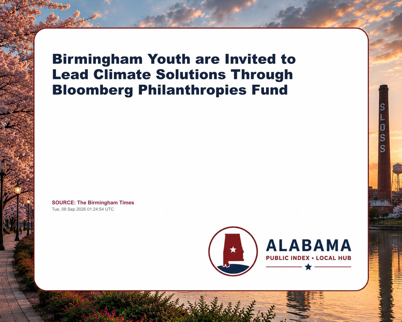 Birmingham Youth are Invited to Lead Climate Solutions Through Bloomberg Philanthropies Fund
